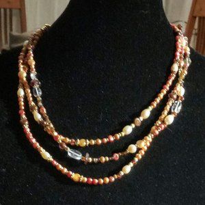 Delicate 3 strand multicolor stones and findings